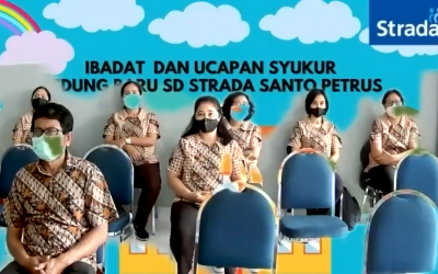 IBADAT SYUKUR GEDUNG BARU & AWAL SEMESTER BARU SEMESTER 2 T.A. 2021/2022 SD STRADA St. PETRUS