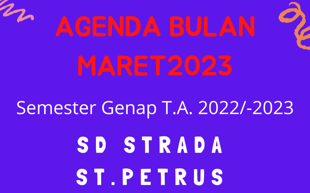 AGENDA BULAN MARET