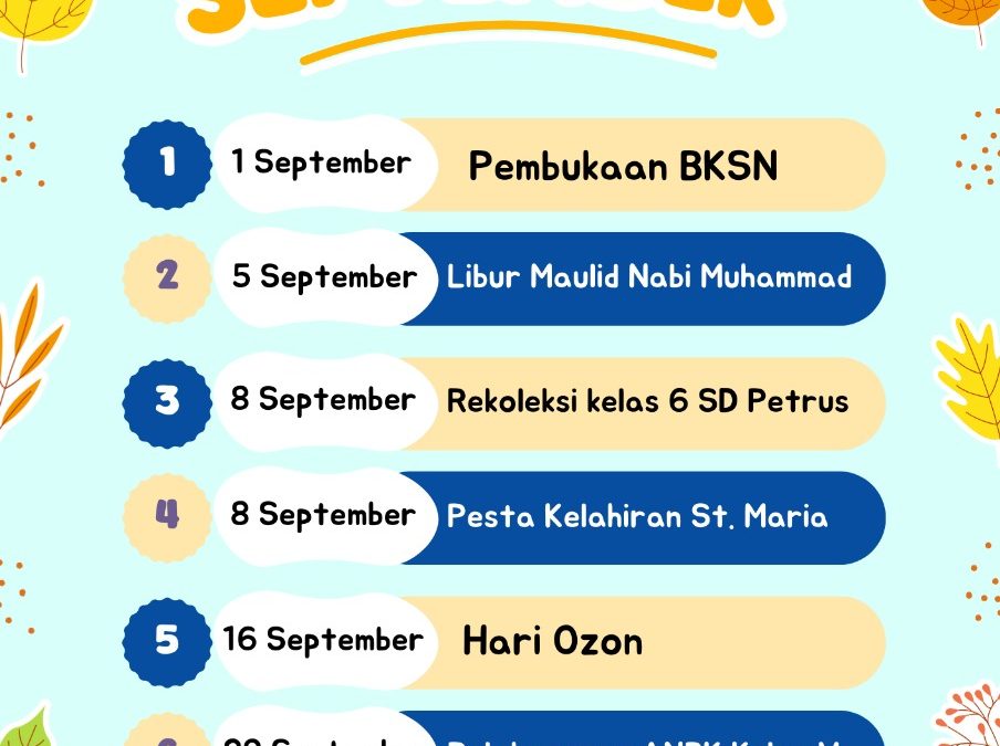 AGENDA SEPTEMBER 2025